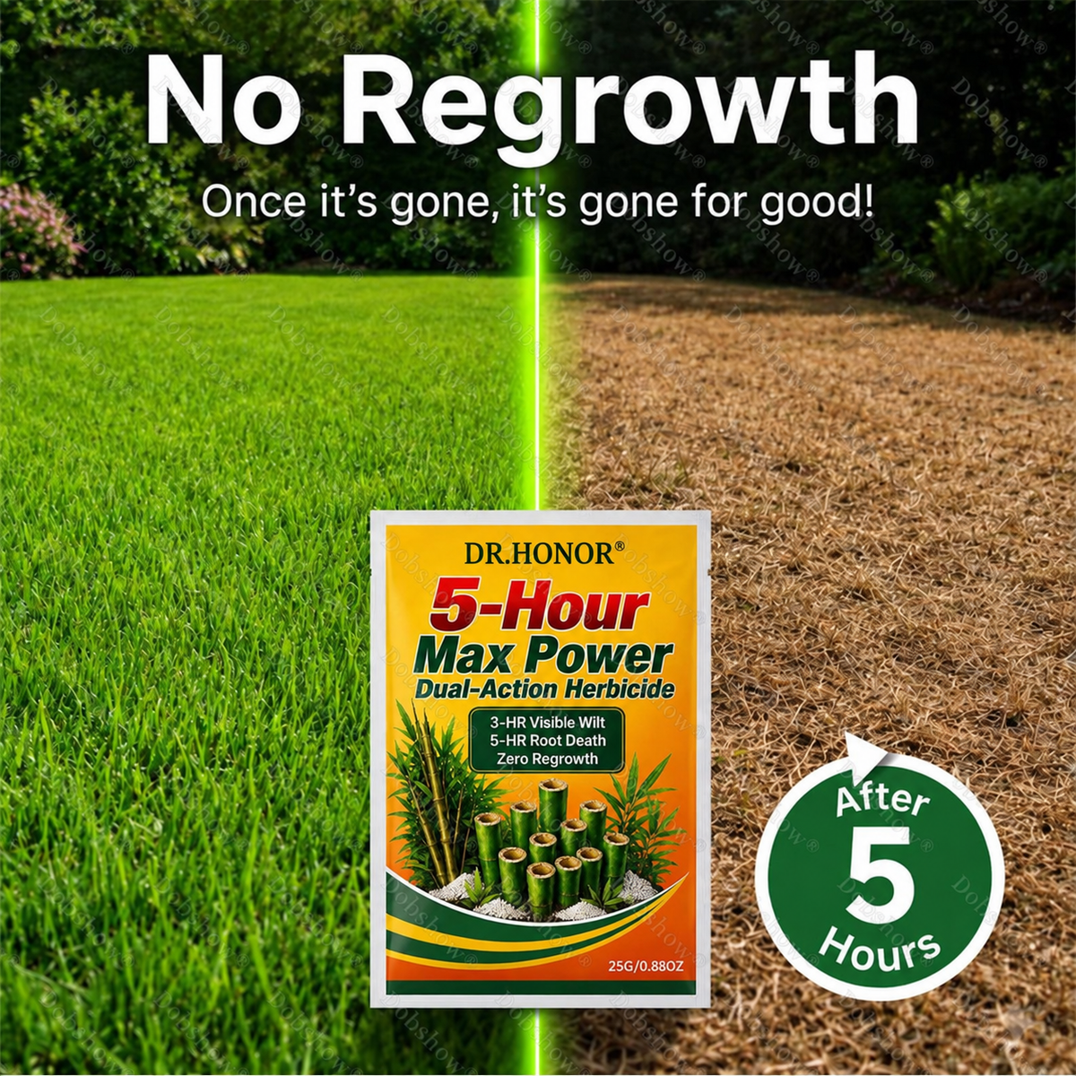 5-Hour Max Power Dual-Action Herbicide | Fast-Acting Granules for Stubborn Weeds & Brush